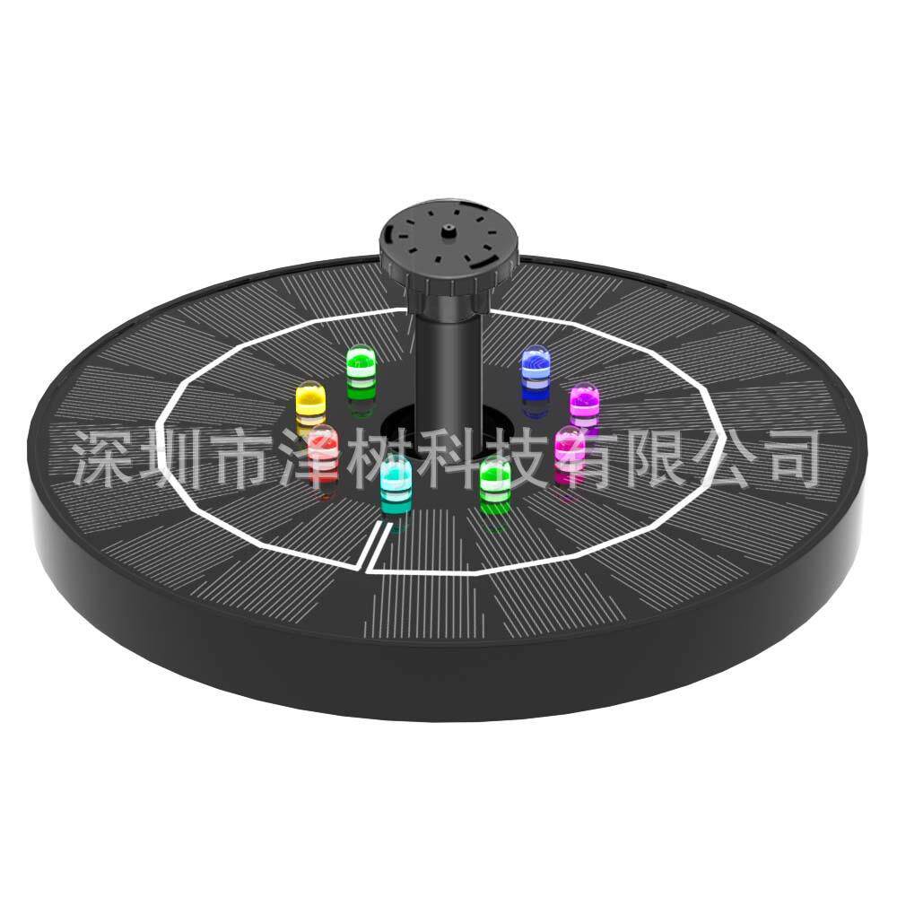 带LED灯喷泉3W蓄电池太阳能喷泉 太阳能漂浮喷泉 创意景观喷泉