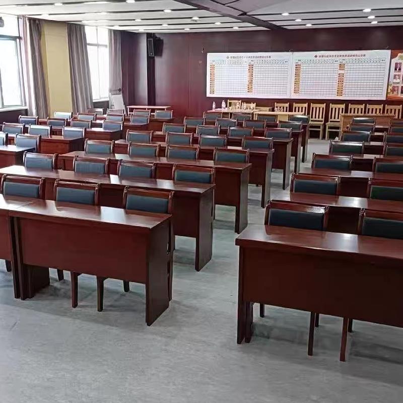 会议桌培训桌长桌实木小型条形桌学校礼堂桌椅会议室会议桌椅组合