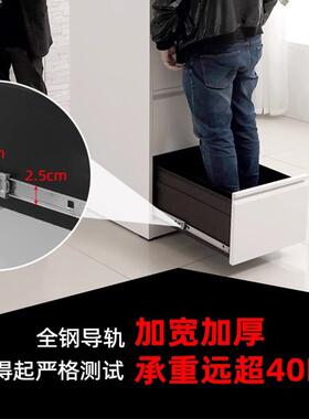 钢卡抽箱文件资料收纳柜制耐用办公箱快劳铁卡皮柜A4GZM-KX-0FC屉