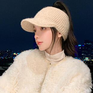新款女士帽子2026年冬季新款时尚洋气秋冬天户外保暖显脸小针织空