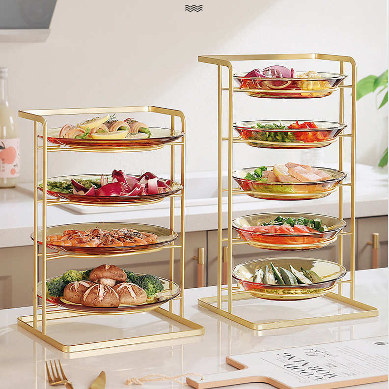 厨房多层备菜盘家用多功能火锅菜盘菜品摆盘配菜盘子置物架子