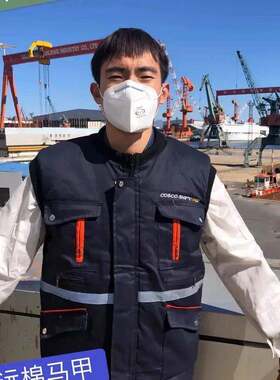 中远船厂棉马甲冬季防寒保暖劳保工装男加厚保暖背心坎肩定制