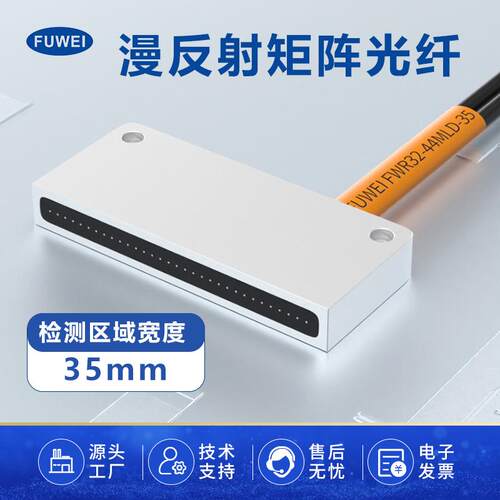矩阵光纤传感器FWR2-44MLD-5反射区域矩形光栅光幕计数感应探头