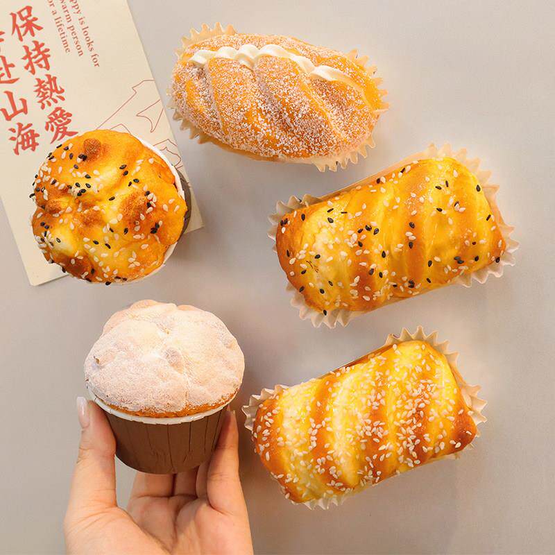 创意立体仿真蛋糕冰箱贴磁铁仿真回弹面包食物磁性贴吸铁装饰摆件