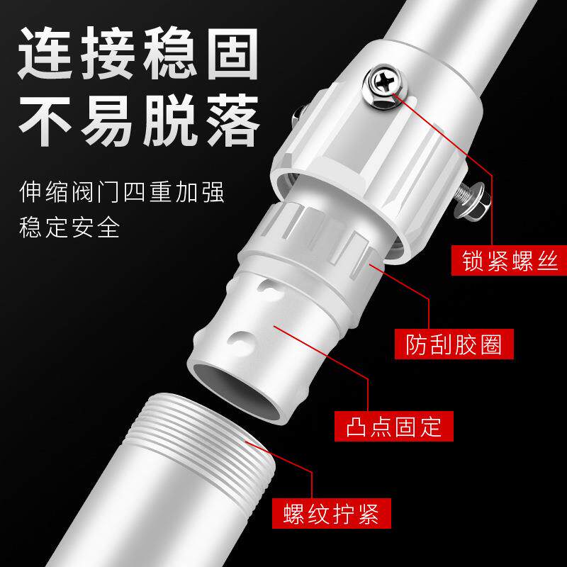 监控铝合金U型支架摄像机吊装弯管加长杆立柱立杆1米-2米伸缩支架
