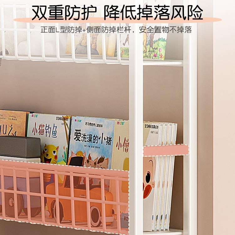 门后置物架铁艺超薄书架落地儿童简易极窄夹缝墙上壁挂家用收纳柜图片