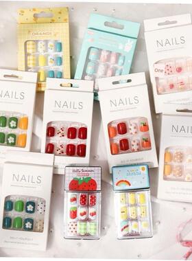 24Pcs Fake Nails Finished Nail Patch Short Fake Nails