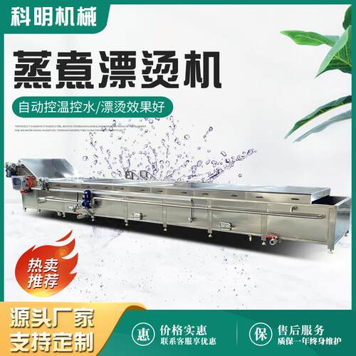 全套果脯预煮漂烫机中药材清洗蒸煮风干设备天麻加工蒸煮流水线