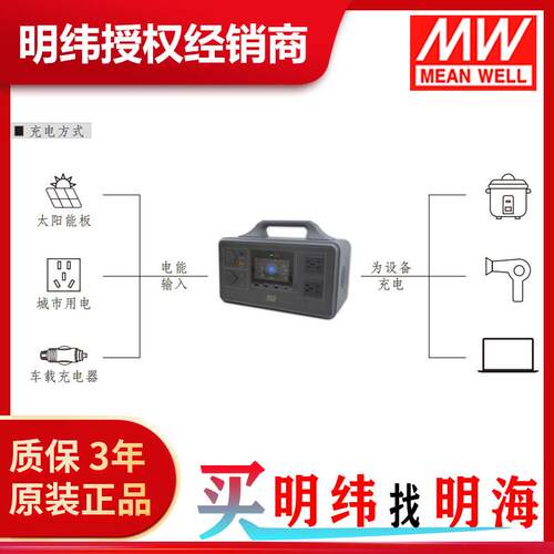 明纬 ES-S1000W 系列 便携式储能电源