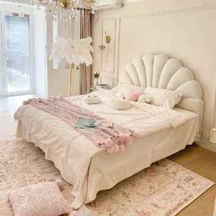Fls法式 油儿童奶悬床浮床女孩公主床皮WOO男孩小床单人小户风型花