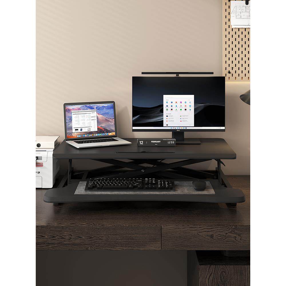 可升降工作台站立式办公桌电脑桌台式增高笔记本桌面家用折叠支架