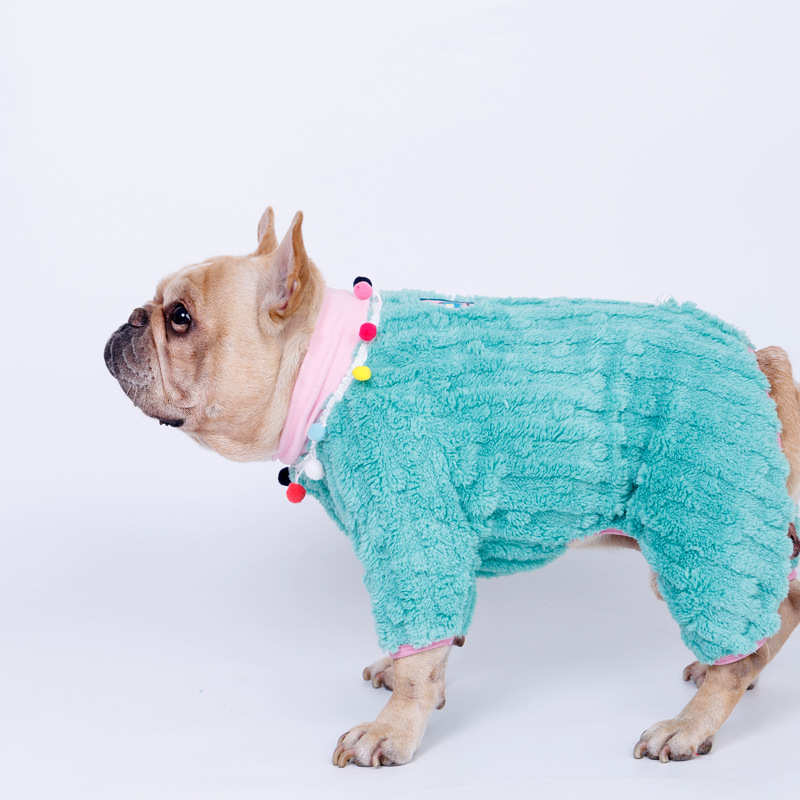 新年新年柔软亲肤巴哥小狗狗犬秋冬保暖四脚衣服法斗衣服