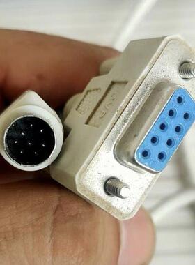 XiNJE信捷控制器数据线 锯床圆口8针对9孔触摸屏数据线TouchWin