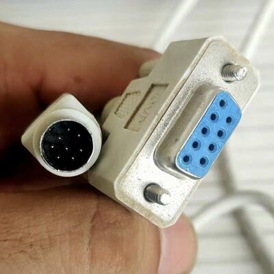 XiNJE信捷控制器数据线 锯床圆口8针对9孔触摸屏数据线TouchWin