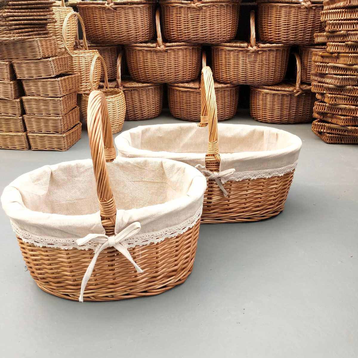 柳编竹编藤编手提篮大号户外野餐篮购物菜篮子采摘篮水果篮收纳筐,收纳整理,其他收纳篮,淘宝优惠券,粉丝福利购,淘宝优惠卷