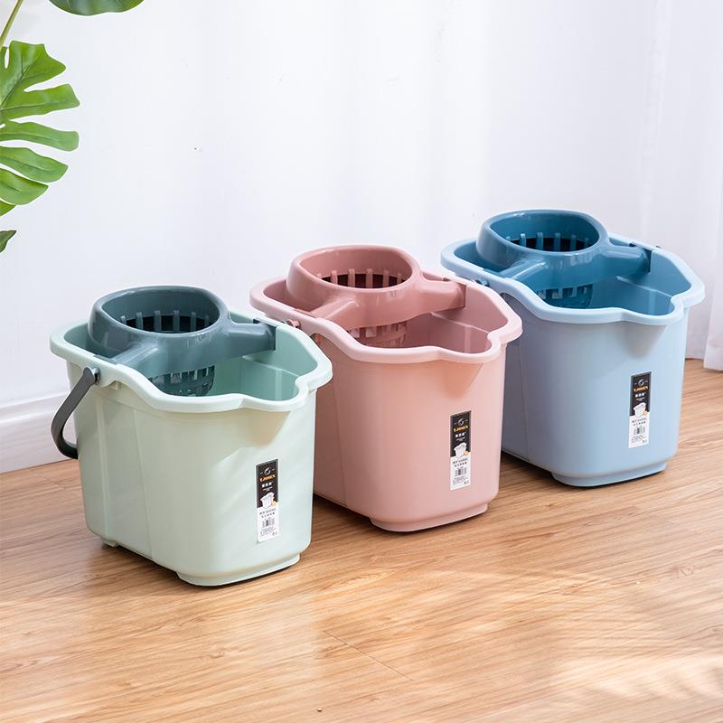 加厚宽家用拖把桶高颜值脱水桶免手洗墩布桶带轮拖地桶户外挤水桶