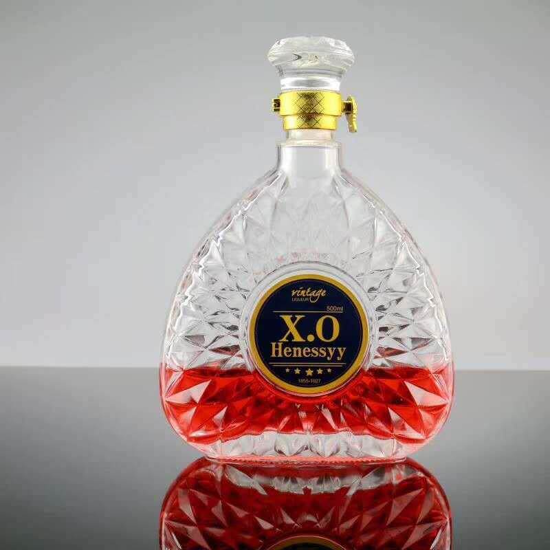 500ml洋酒瓶红酒瓶XO空瓶子醒玻璃酒器葡萄酒装饰洋酒瓶白酒瓶