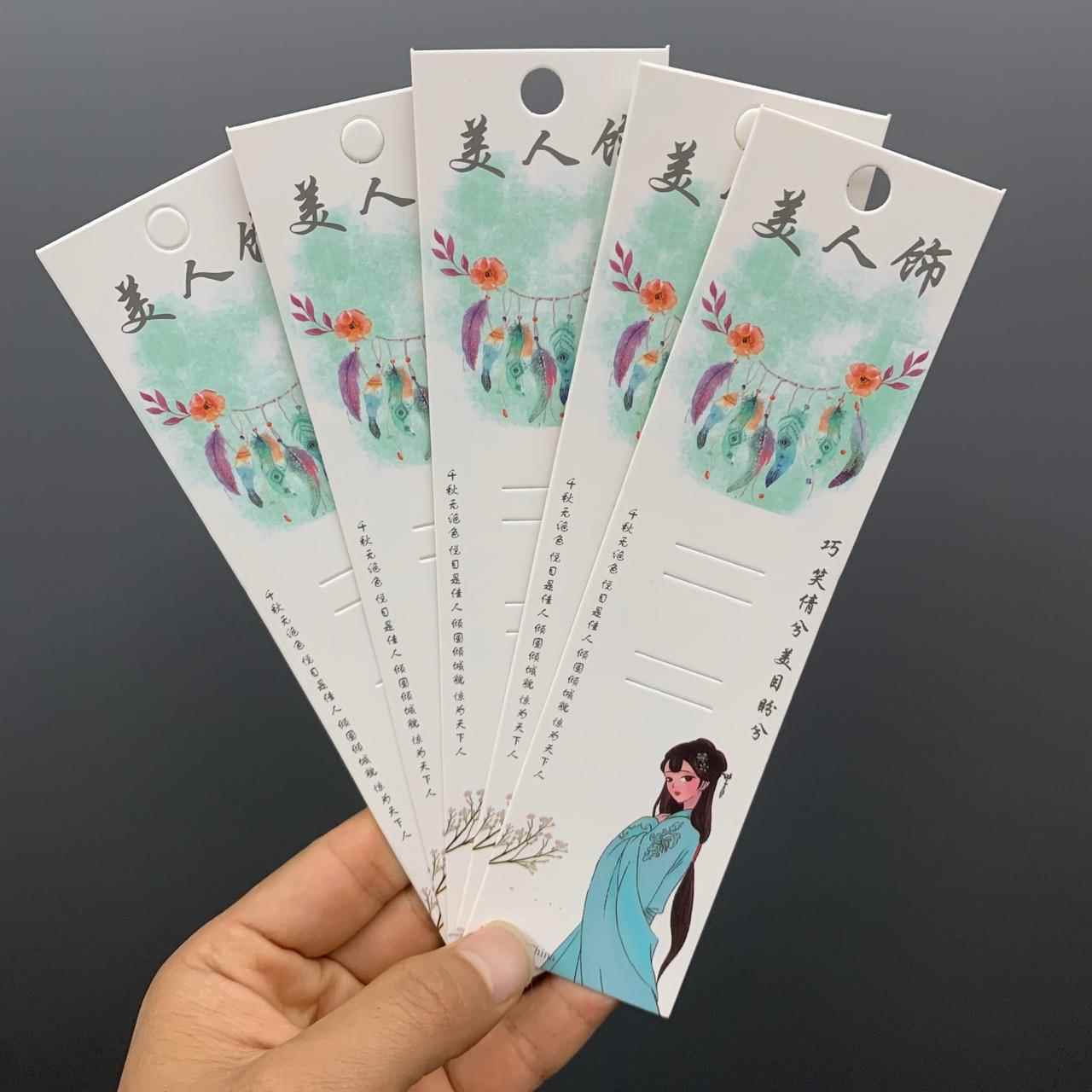 Kp602 5×19直播古风发簪卡纸仙女卡片diy饰品配件
