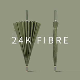 24骨超大长柄雨伞大号双人直杆晴雨两用商务纯色防风覆古定制logo