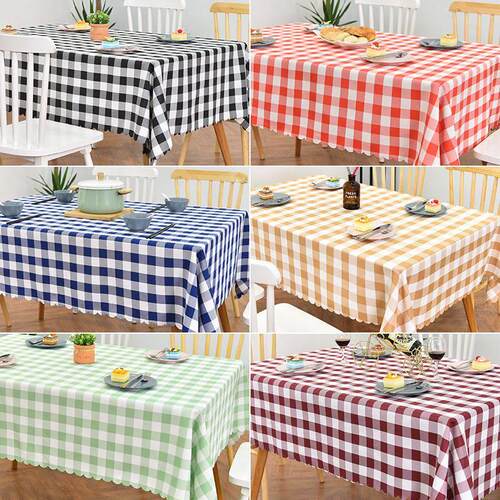 checkered tablecloth rectangular square table picnic cloth