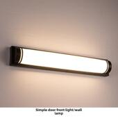 简约门前灯半圆门口灯新款 入户大门灯门顶灯现代LED长条高亮壁灯