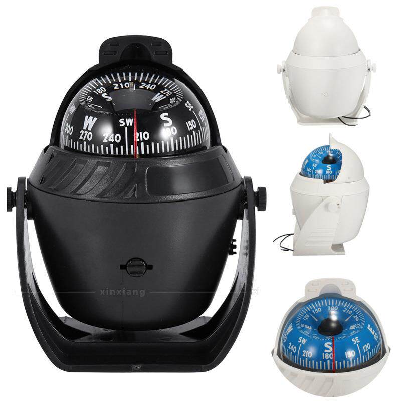 车载指南针指南球 航海洋游艇车船用带磁偏角调节功能带夜光功能