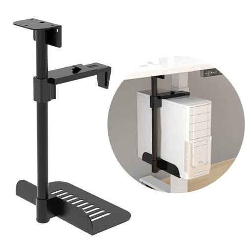 7W电主机托架台式机箱悬脑空支挂架下悬YC-ZJJ02挂式墙置物架桌固