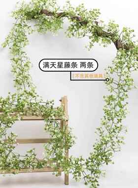 仿真装饰假树藤假花满天星客厅电线外露遮丑吊顶遮挡藤蔓塑料缠绕
