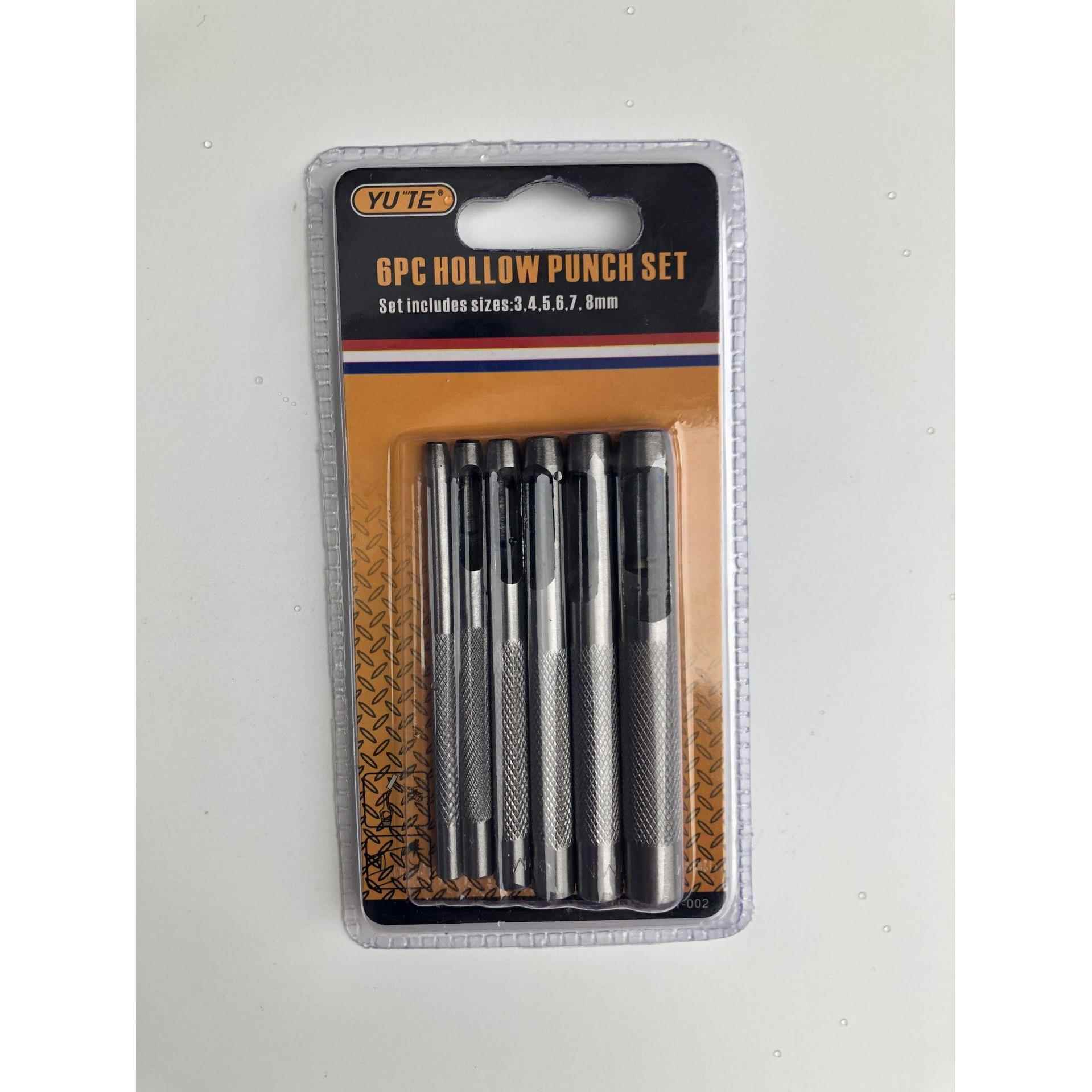 6PC双泡壳皮带冲/圆冲6件套/皮带打孔器//凿冲/冲子/皮革工具