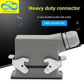 006 2重型连接器6芯侧面插座矩形航空插头插座电流35A Hsb H16B