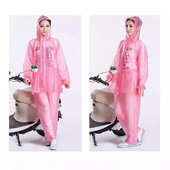 分体雨衣 PVC雨衣 时尚 水晶果冻雨衣 透明防水单人A 雨披 千里雨