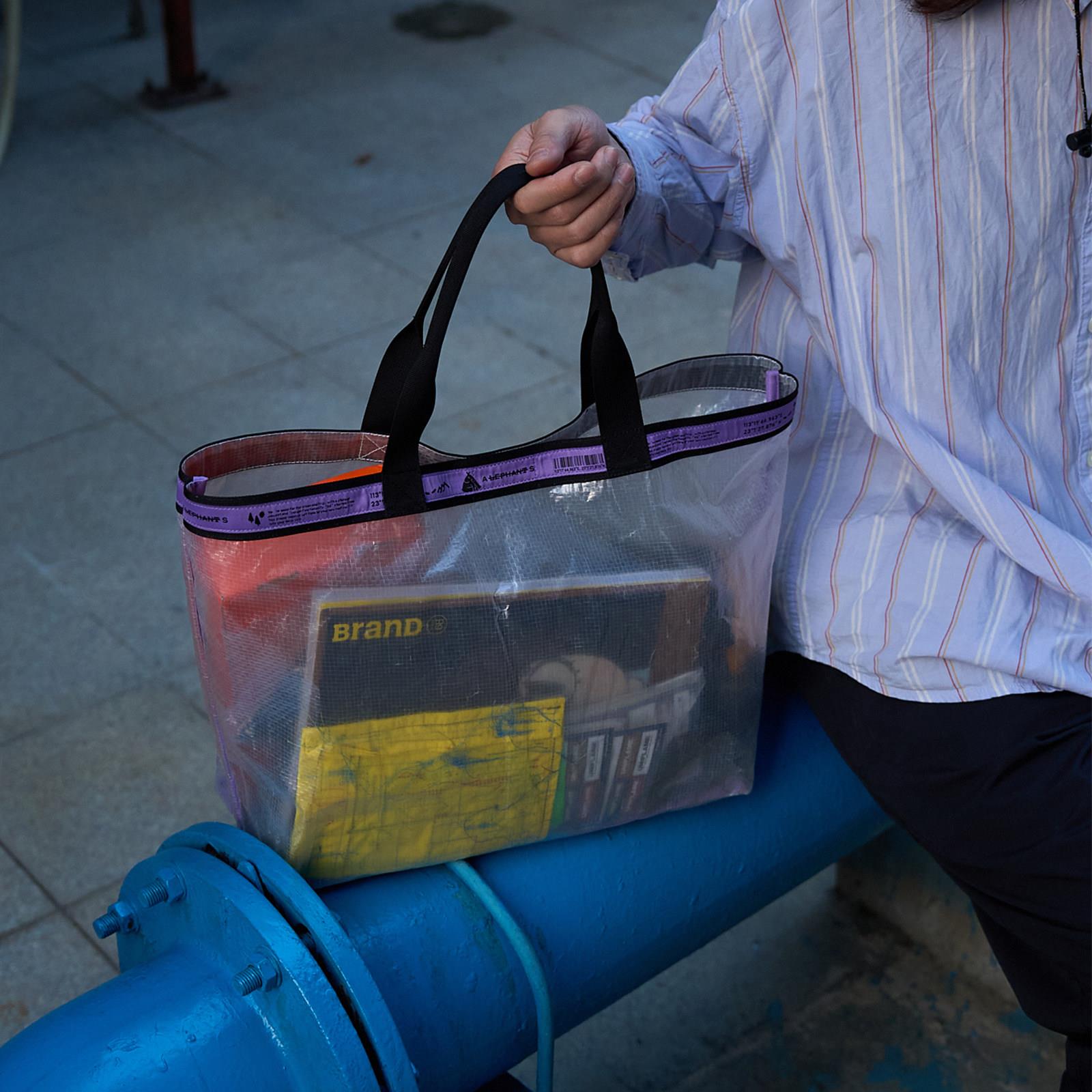 AS透视大容量单肩包托 托特包防水通勤可携式购物袋旅行运动手提