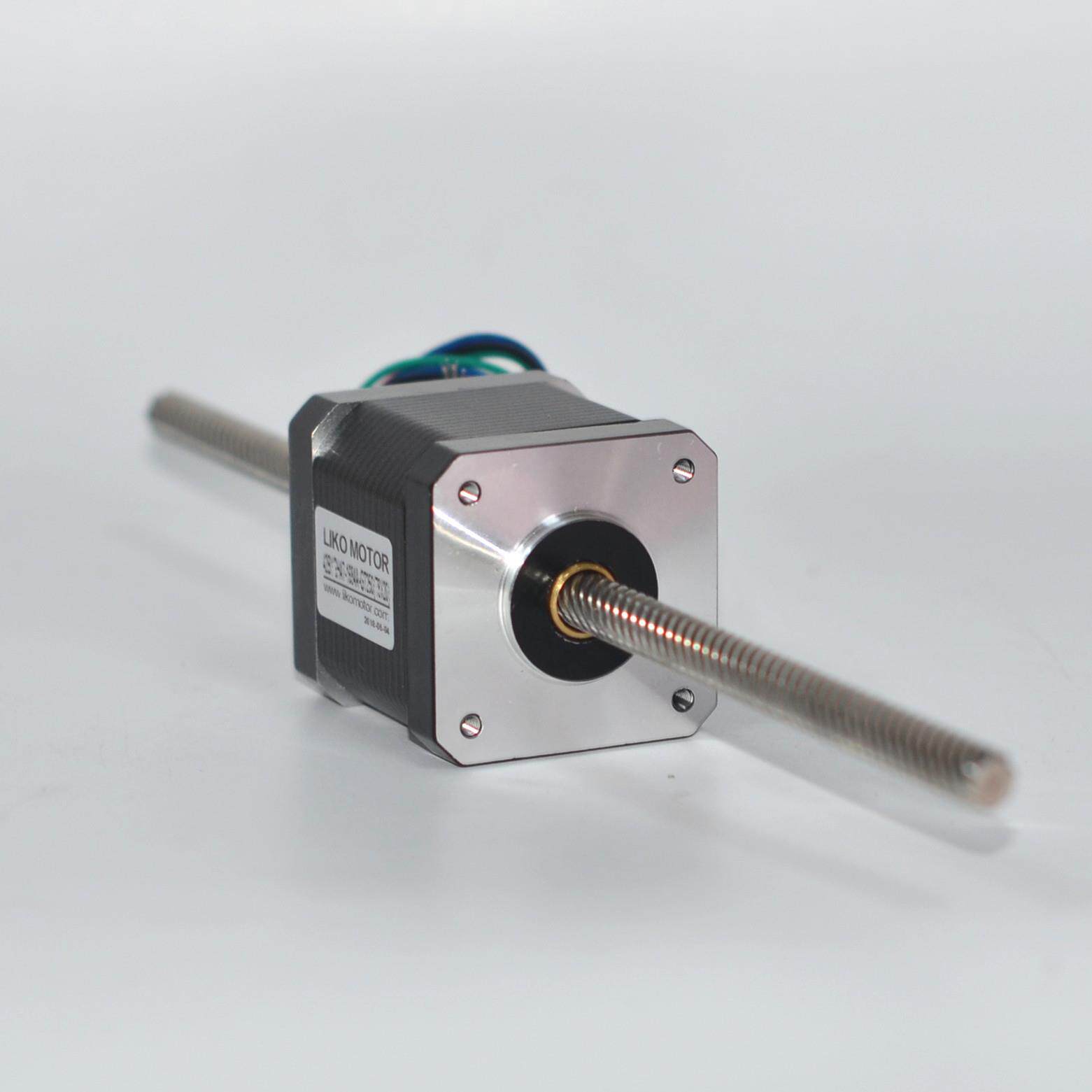 42贯通式丝杆电机/导程20mm/直径8mm/长度可定制、非标定制