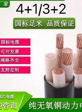 国标YJV22电力电缆线2 3 4 5芯10 16 25 35 50平VV铜芯70三相四线