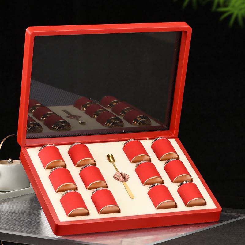 行家优选茶叶包装盒空盒12罐装 大红袍正山小种 迷你通用小罐茶包