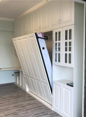 多功能隐形床折叠床创意壁柜床隐藏床下翻床五金配件正翻床侧翻床