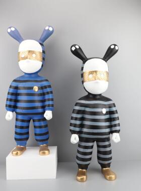 北潮兔子人雕欧塑落玩地大堂摆件样1111板房电视柜客厅酒店商场大