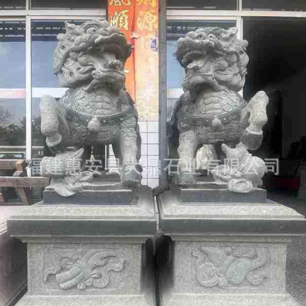 麒麟石雕麒麟摆件园林景观雕刻工艺厂家