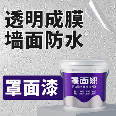 外墙罩面漆户外真石漆水包砂保护漆水性透明哑光防水防晒罩光面漆