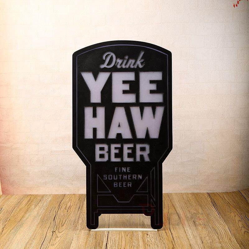 超薄支架灯箱YEE NAW酒吧室内装饰广告发光招牌灯箱
