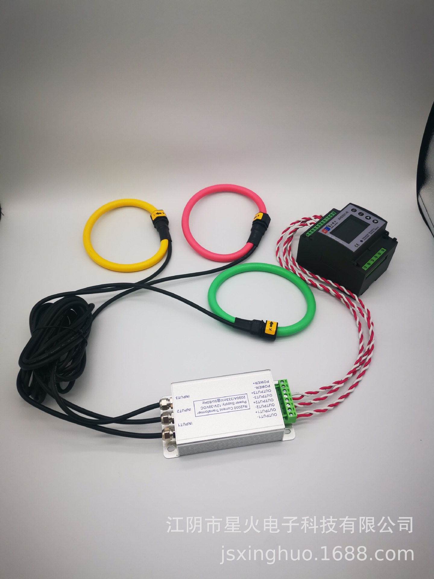 三相罗氏线圈配表、开口柔性线圈柔输入10-100 积分器 数显表