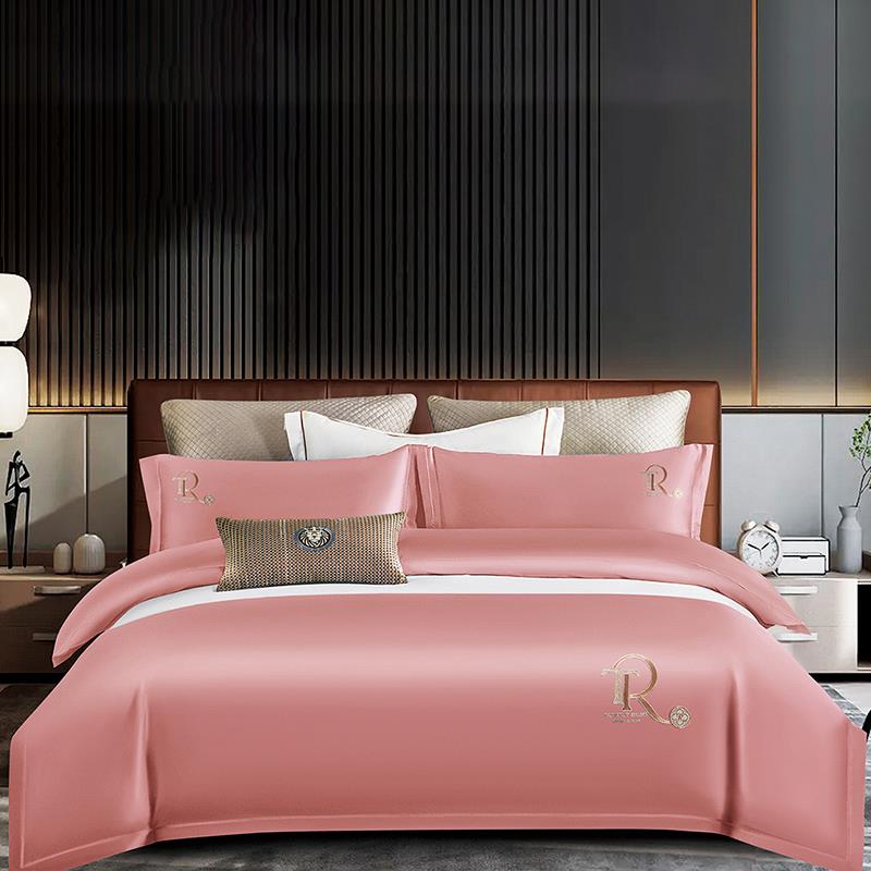 高档中新婚1式60支长绒棉四件全棉床单式结婚套喜庆2m纯床棉单被