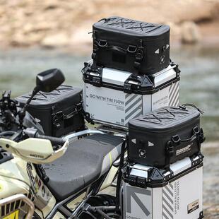 Rhinowalk犀牛硬壳全防水机车尾包边箱拓展包多功能电动车尾包