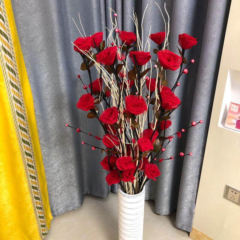 叶脉干 干燥花摆放假花彷真花客厅落地装饰花新房婚庆花艺室内花