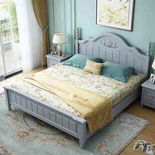 小美床田园全简实木18主卧双人床现代YVJ约欧式 1.5公.主床 米韩式