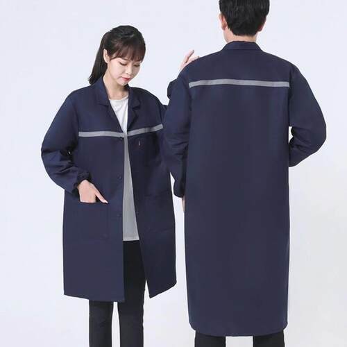 工作服大褂耐磨耐脏长版蓝大褂男女仓管养殖搬运劳保干活防尘罩衣