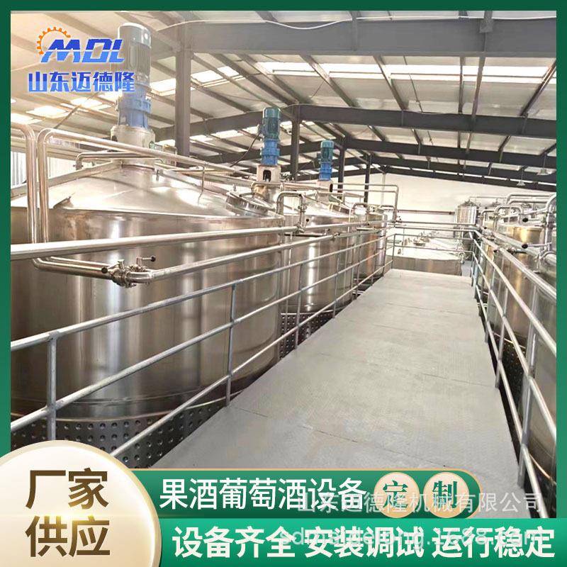 果酒酿造设备大容量立式304/316不锈钢果酒葡萄酒发酵酿酒设备