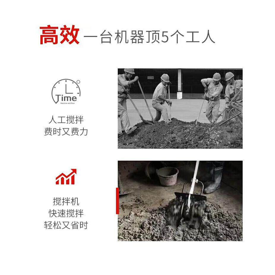 电新款提混凝土搅拌机27家用小型动多功能砂浆饲料拌机除草手搅机