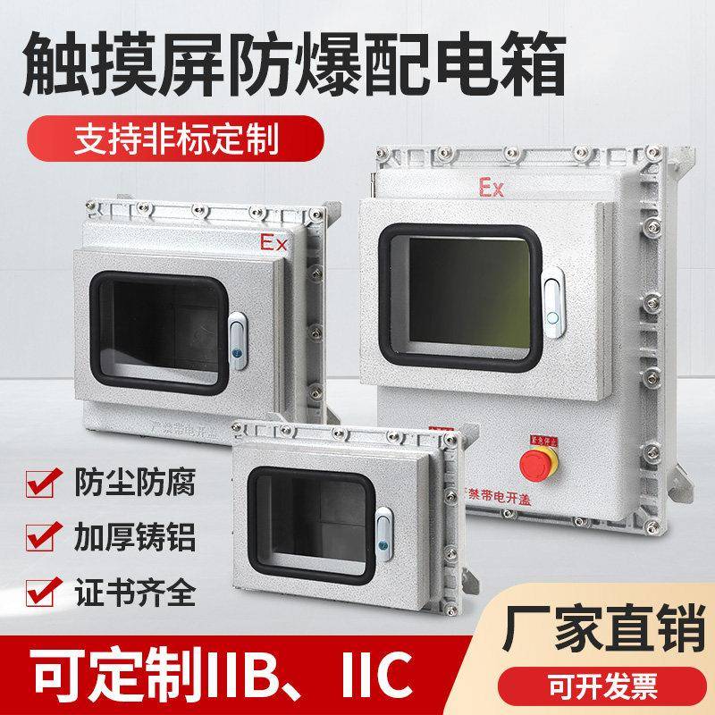 工业防爆触摸屏控制箱7寸/10寸观察窗显示屏温控仪表配电箱