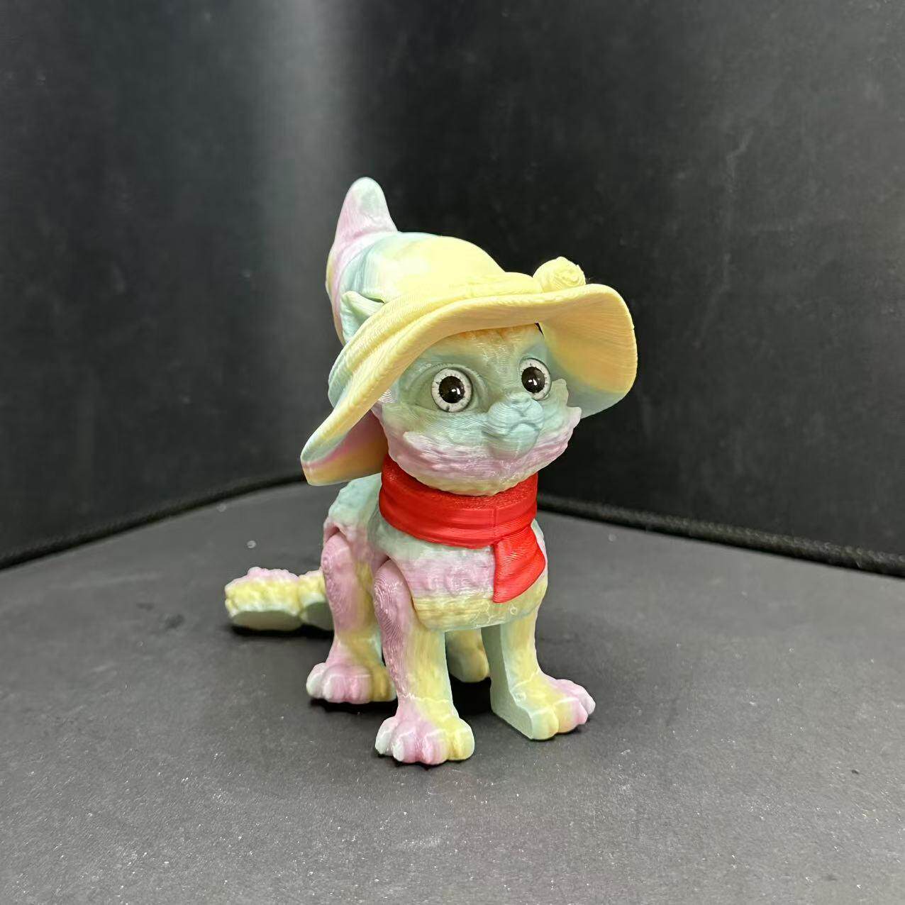 打印魔法猫咪跨境爆款3D模型摆件
